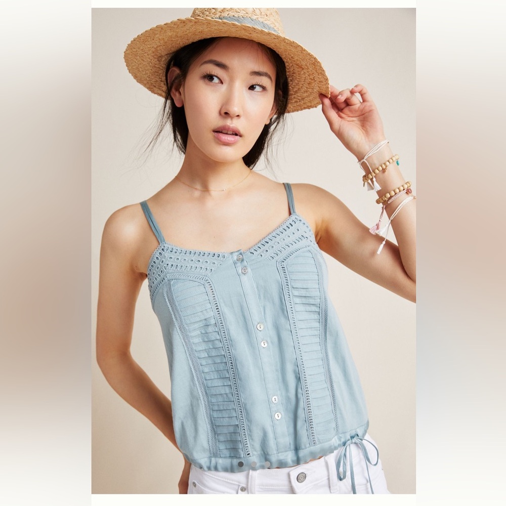 Anthropologie TINY Natasha Tank in Vintage Denim Light -XS
